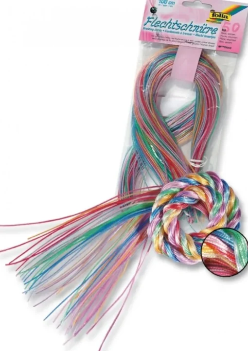 Vedes - Scoubidous mit Fadeneinzug, 50 Stück | Teddy Toys Kinderwelt