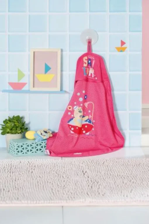 Zapf 830635 BABY born Bath Kapuzenhandtuch & Schwamm | Teddy Toys Kinderwelt