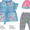 Zapf BABY born Deluxe Jeans Kleid 43cm | Teddy Toys Kinderwelt
